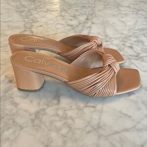 Calvin Klein Women's Nude Block Heels